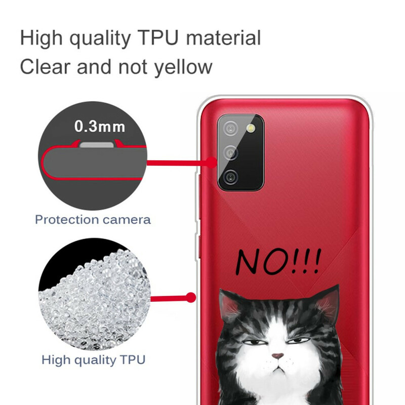 Coque Samsung Galaxy A02s Le Chat Qui Dit Non Ma Coque