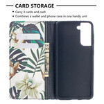 Flip Cover Samsung Galaxy S21 5G Feuilles Flip Cover Samsung Galaxy S21 5G Feuilles