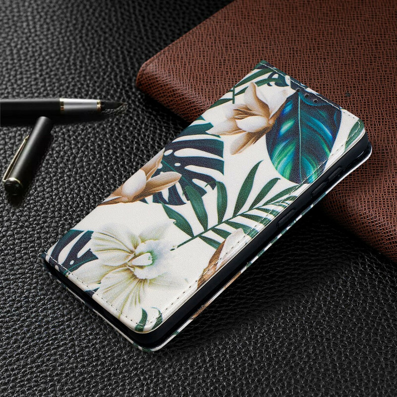 Flip Cover Samsung Galaxy S21 5G Feuilles Flip Cover Samsung Galaxy S21 5G Feuilles
