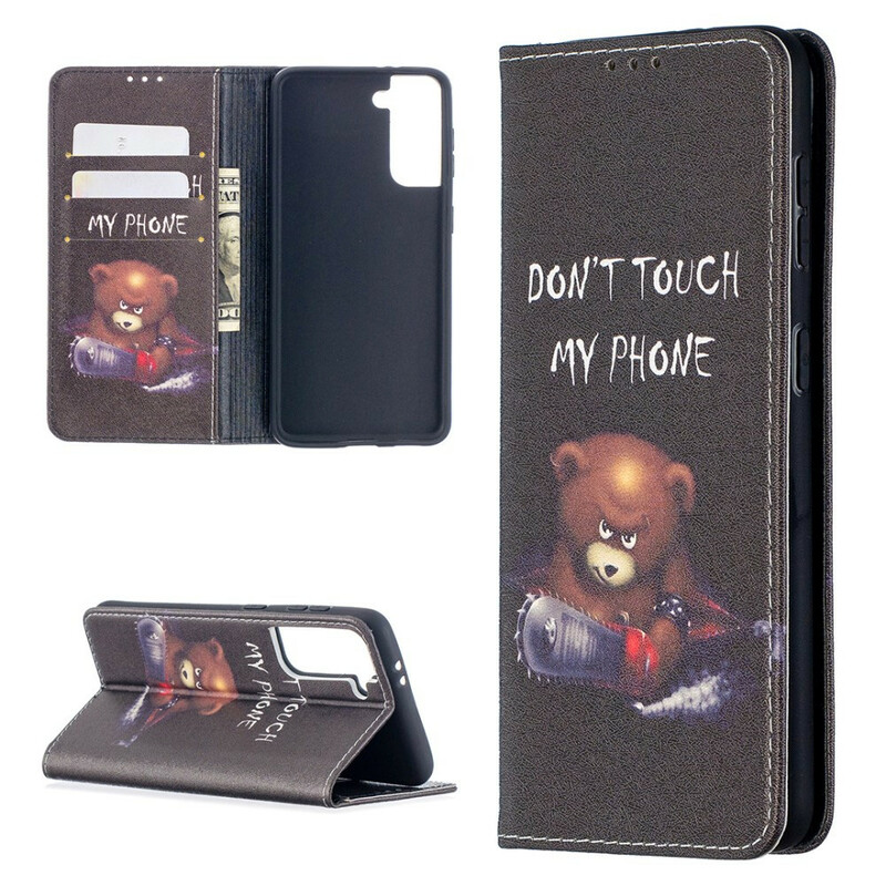 Flip Cover Samsung Galaxy S21 5G Ours Dangereux Flip Cover Samsung Galaxy S21 5G Ours Dangereux