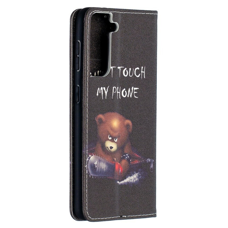 Flip Cover Samsung Galaxy S21 5G Ours Dangereux Flip Cover Samsung Galaxy S21 5G Ours Dangereux