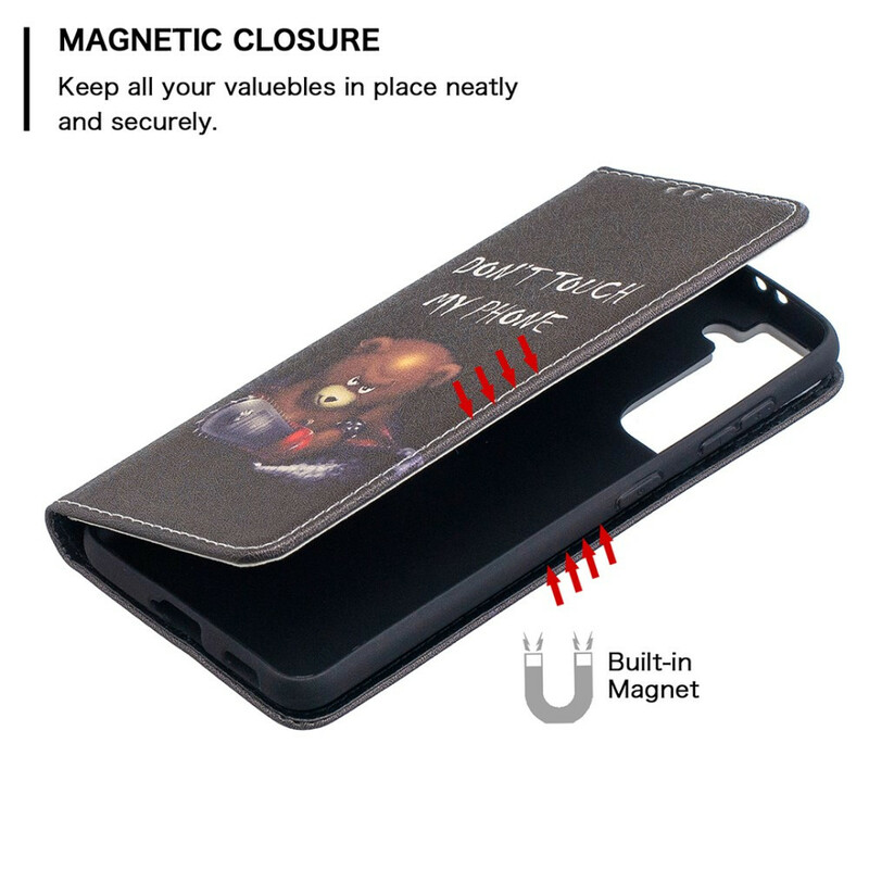 Flip Cover Samsung Galaxy S21 5G Ours Dangereux Flip Cover Samsung Galaxy S21 5G Ours Dangereux
