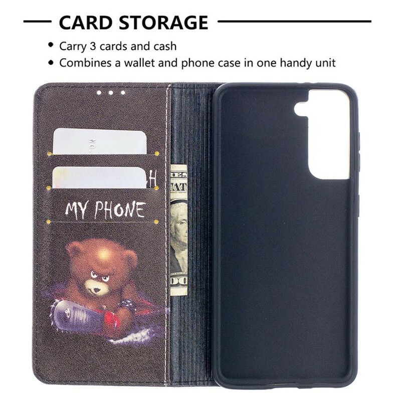Flip Cover Samsung Galaxy S21 5G Ours Dangereux Flip Cover Samsung Galaxy S21 5G Ours Dangereux