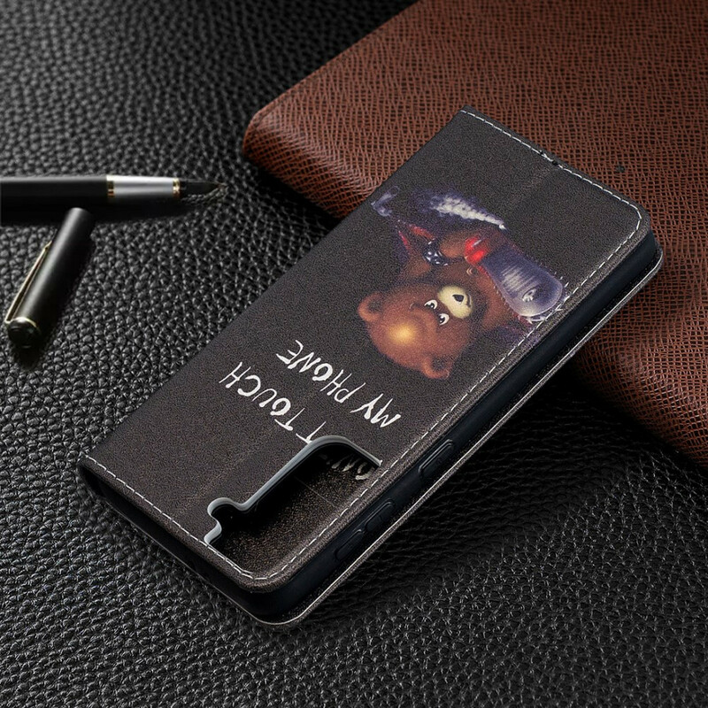 Flip Cover Samsung Galaxy S21 5G Ours Dangereux Flip Cover Samsung Galaxy S21 5G Ours Dangereux