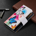 Housse Samsung Galaxy S21 5G Poche Zippée Papillons Housse Samsung Galaxy S21 5G Poche Zippée Papillons
