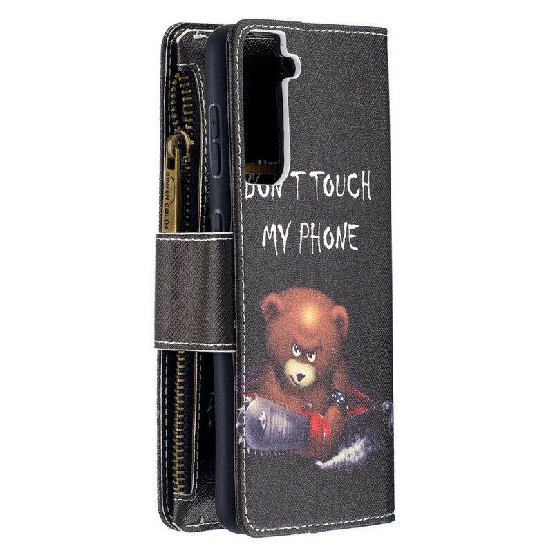 Housse Samsung Galaxy S21 5G Poche Zippée Ours Housse Samsung Galaxy S21 5G Poche Zippée Ours