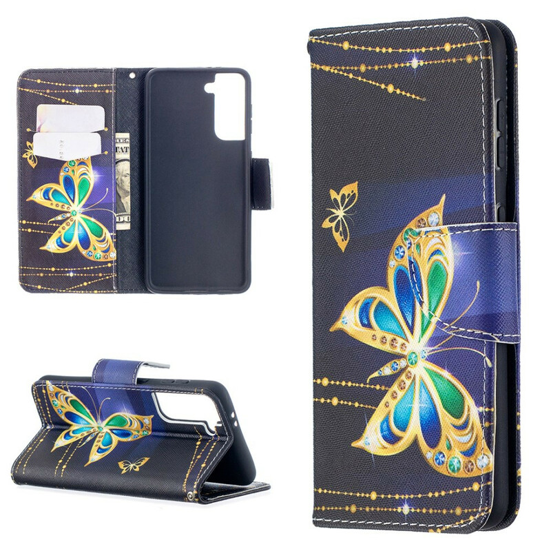 Housse Samsung Galaxy S221 5G Papillons Rois Housse Samsung Galaxy S221 5G Papillons Rois