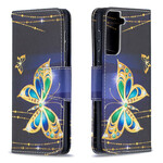 Housse Samsung Galaxy S221 5G Papillons Rois