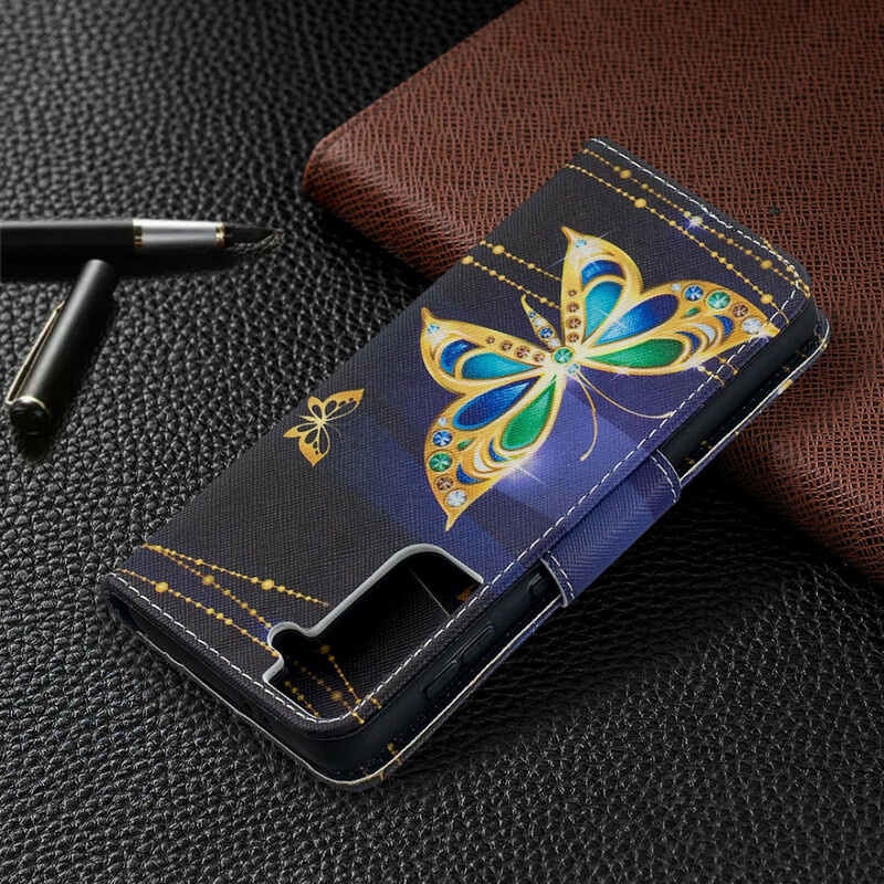Housse Samsung Galaxy S221 5G Papillons Rois Housse Samsung Galaxy S221 5G Papillons Rois