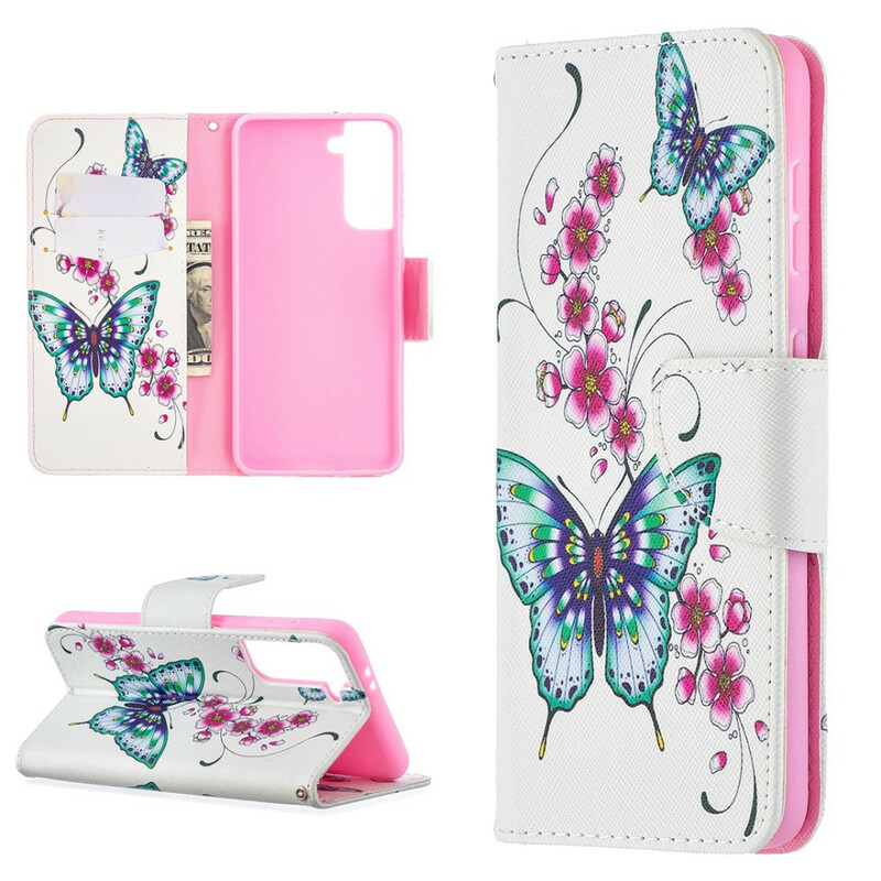 Housse Samsung Galaxy S21 5G Merveilleux Papillons Housse Samsung Galaxy S21 5G Merveilleux Papillons