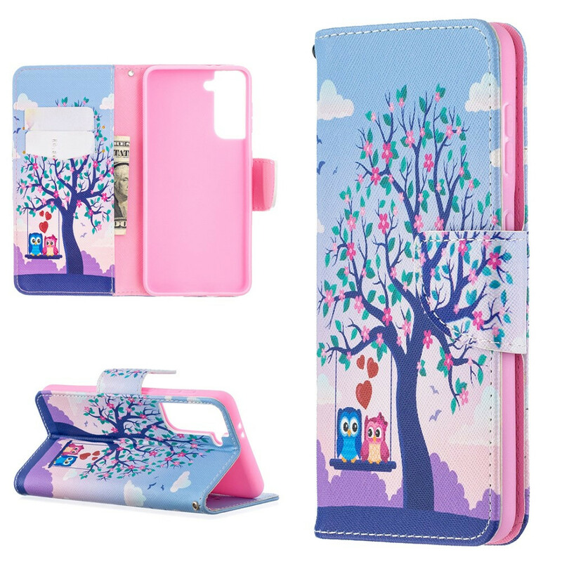 Housse Samsung Galaxy S21 5G Hiboux Sur La Balançoire Housse Samsung Galaxy S21 5G Hiboux Sur La Balançoire