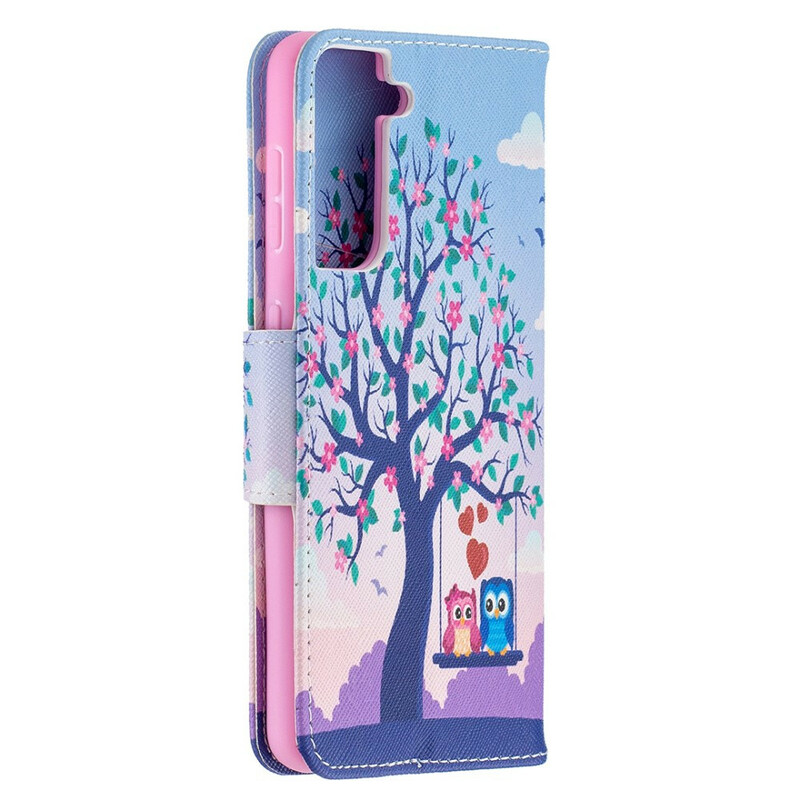 Housse Samsung Galaxy S21 5G Hiboux Sur La Balançoire Housse Samsung Galaxy S21 5G Hiboux Sur La Balançoire