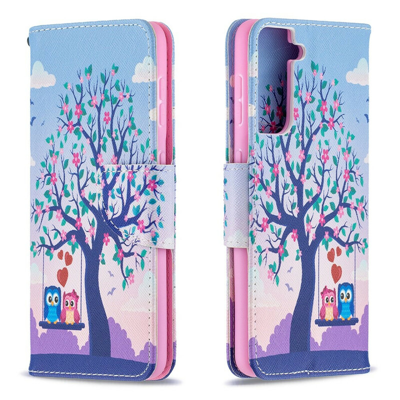 Housse Samsung Galaxy S21 5G Hiboux Sur La Balançoire Housse Samsung Galaxy S21 5G Hiboux Sur La Balançoire