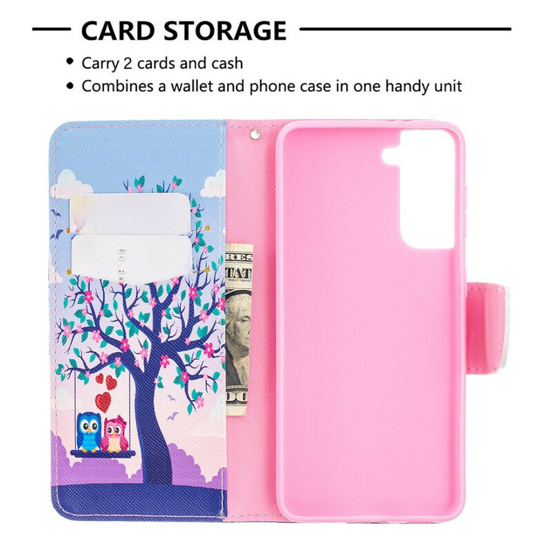 Housse Samsung Galaxy S21 5G Hiboux Sur La Balançoire Housse Samsung Galaxy S21 5G Hiboux Sur La Balançoire
