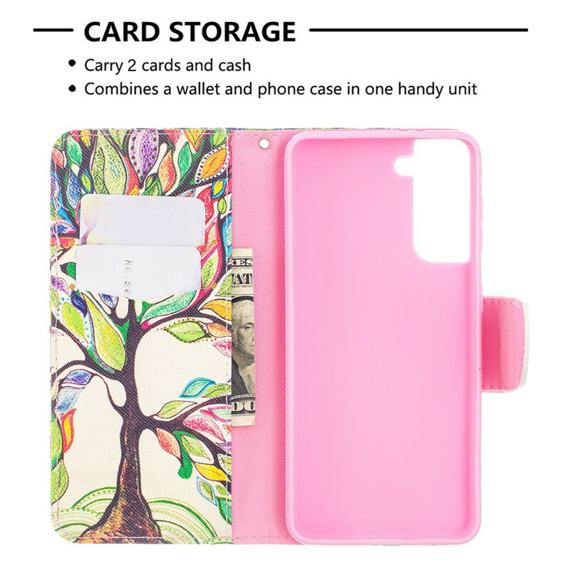 Housse Samsung Galaxy S21 5G Arbre Coloré Housse Samsung Galaxy S21 5G Arbre Coloré
