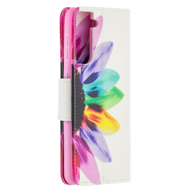 Housse Samsung Galaxy S21 5G Fleur Aquarelle