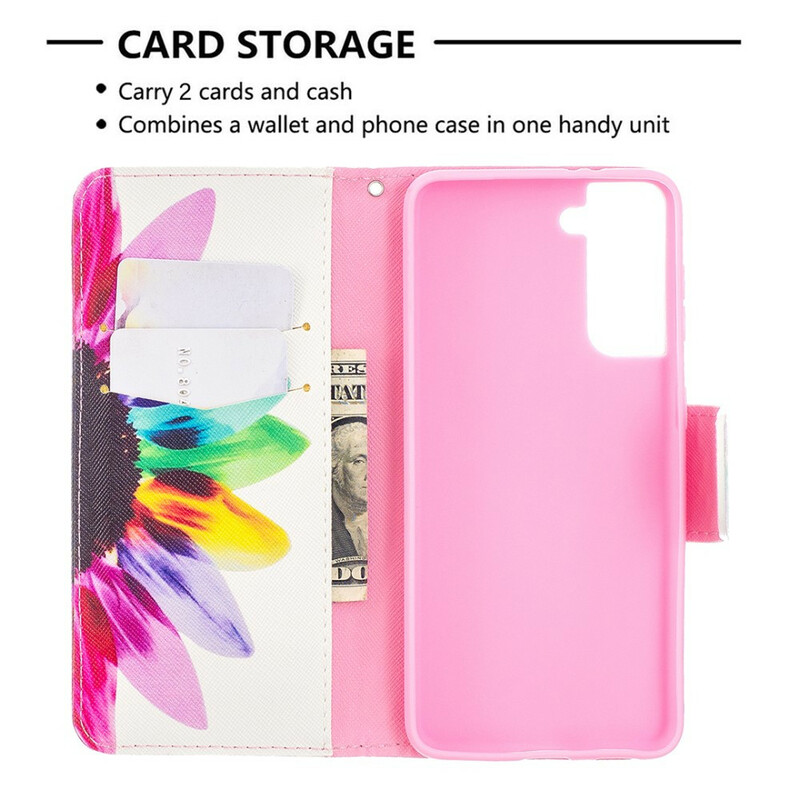 Housse Samsung Galaxy S21 5G Fleur Aquarelle Housse Samsung Galaxy S21 5G Fleur Aquarelle