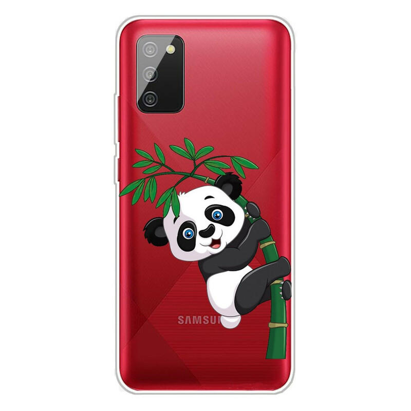 Coque Samsung Galaxy A02s Transparente Panda Sur Le Bambou