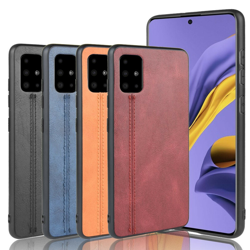 Coque Samsung Galaxy M51 Effet Cuir Couture Coque Samsung Galaxy M51 Effet Cuir Couture