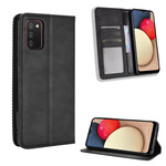 Flip Cover Samsung Galaxy A02s Effet Cuir Vintage Stylisé Flip Cover Samsung Galaxy A02s Effet Cuir Vintage Stylisé