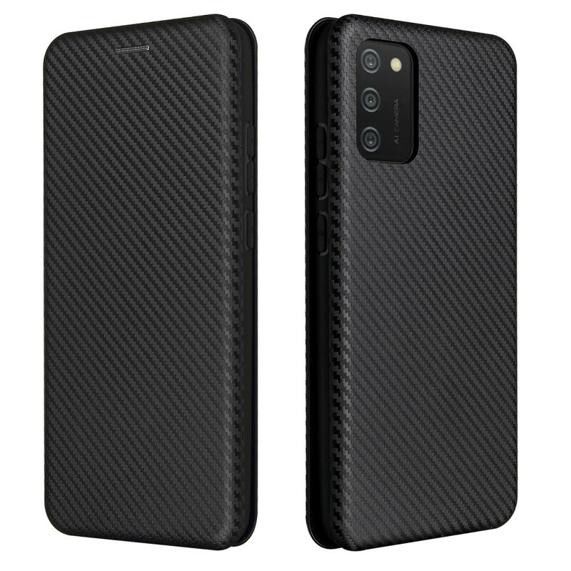 Flip Cover Samsung Galaxy A02s Fibre Carbone Flip Cover Samsung Galaxy A02s Fibre Carbone