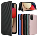 Flip Cover Samsung Galaxy A02s Fibre Carbone Flip Cover Samsung Galaxy A02s Fibre Carbone