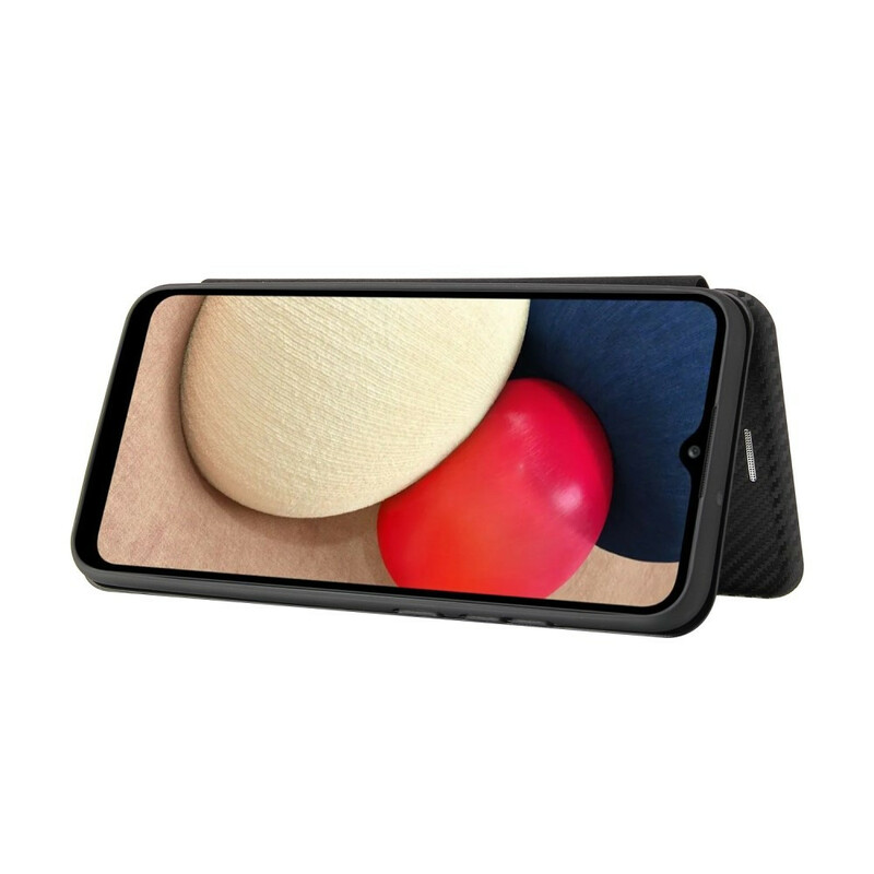 Flip Cover Samsung Galaxy A02s Fibre Carbone Flip Cover Samsung Galaxy A02s Fibre Carbone
