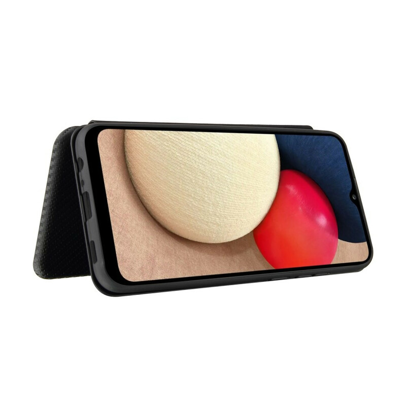 Flip Cover Samsung Galaxy A02s Fibre Carbone Flip Cover Samsung Galaxy A02s Fibre Carbone