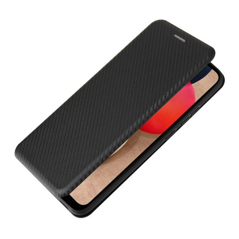 Flip Cover Samsung Galaxy A02s Fibre Carbone Flip Cover Samsung Galaxy A02s Fibre Carbone