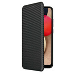 Flip Cover Samsung Galaxy A02s Fibre Carbone Flip Cover Samsung Galaxy A02s Fibre Carbone