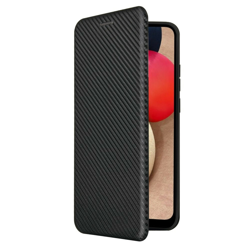 Flip Cover Samsung Galaxy A02s Fibre Carbone Flip Cover Samsung Galaxy A02s Fibre Carbone