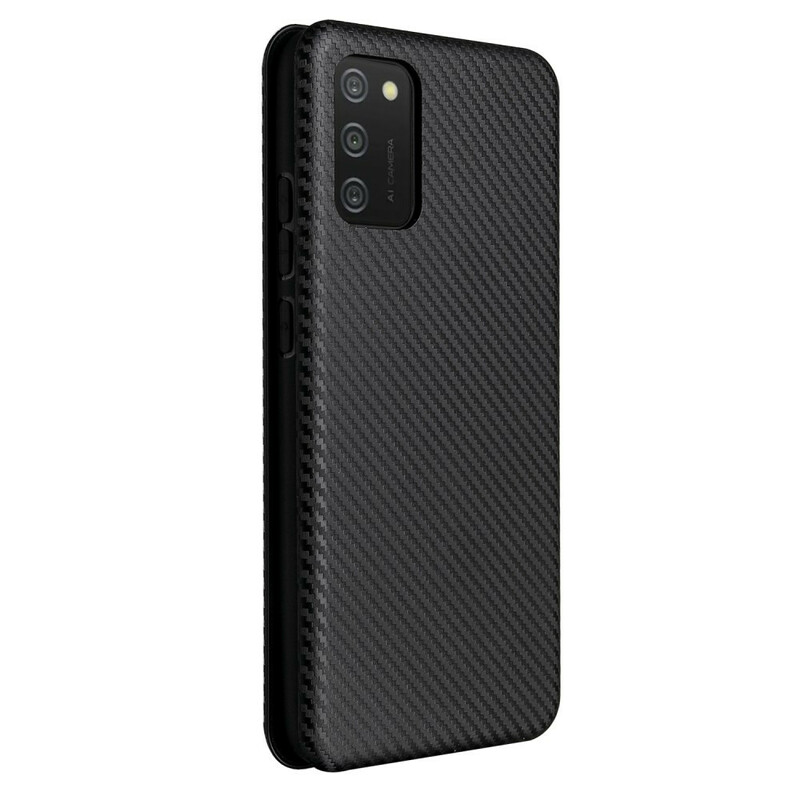 Flip Cover Samsung Galaxy A02s Fibre Carbone Flip Cover Samsung Galaxy A02s Fibre Carbone