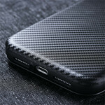 Flip Cover Samsung Galaxy A02s Fibre Carbone