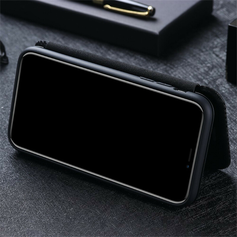 Flip Cover Samsung Galaxy A02s Fibre Carbone Flip Cover Samsung Galaxy A02s Fibre Carbone