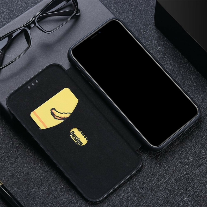 Flip Cover Samsung Galaxy A02s Fibre Carbone Flip Cover Samsung Galaxy A02s Fibre Carbone