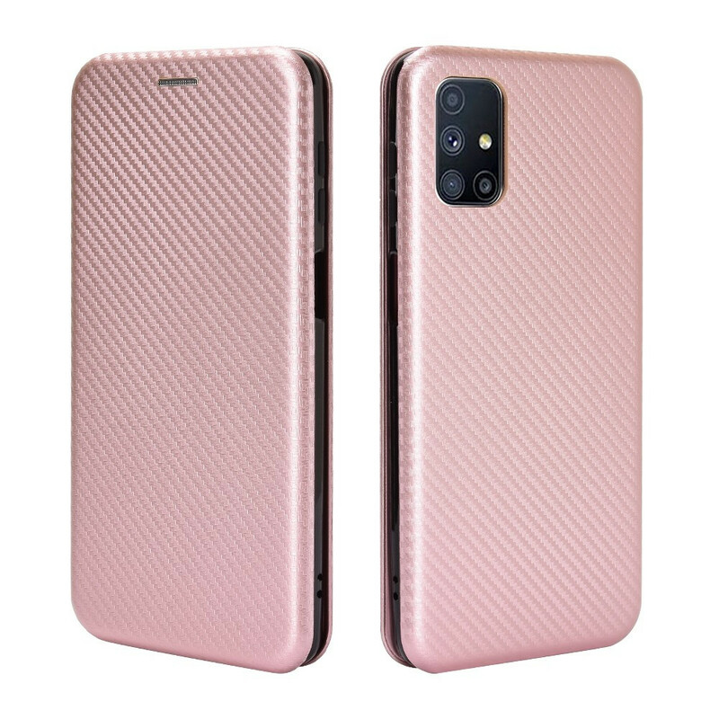 Flip Cover Samsung Galaxy M51 Fibre Carbone Flip Cover Samsung Galaxy M51 Fibre Carbone
