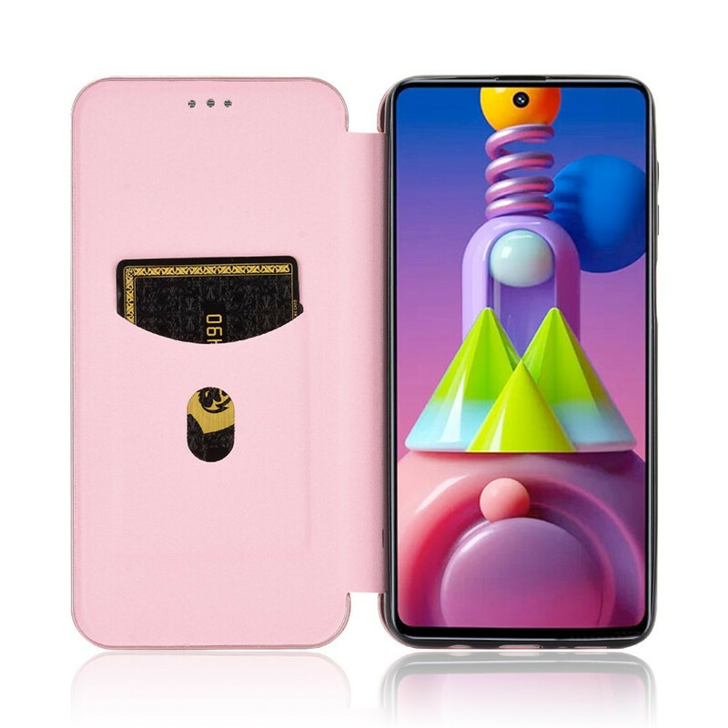 Flip Cover Samsung Galaxy M51 Fibre Carbone Flip Cover Samsung Galaxy M51 Fibre Carbone