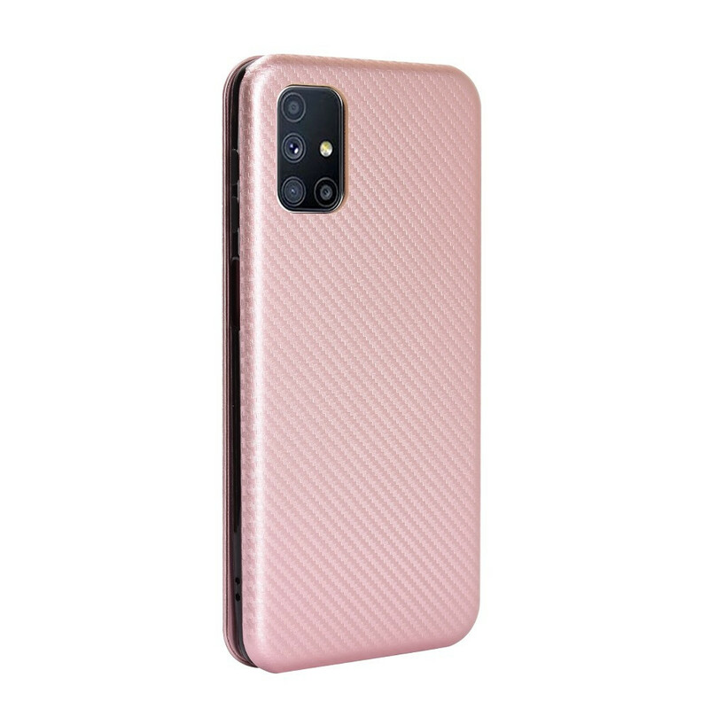 Flip Cover Samsung Galaxy M51 Fibre Carbone