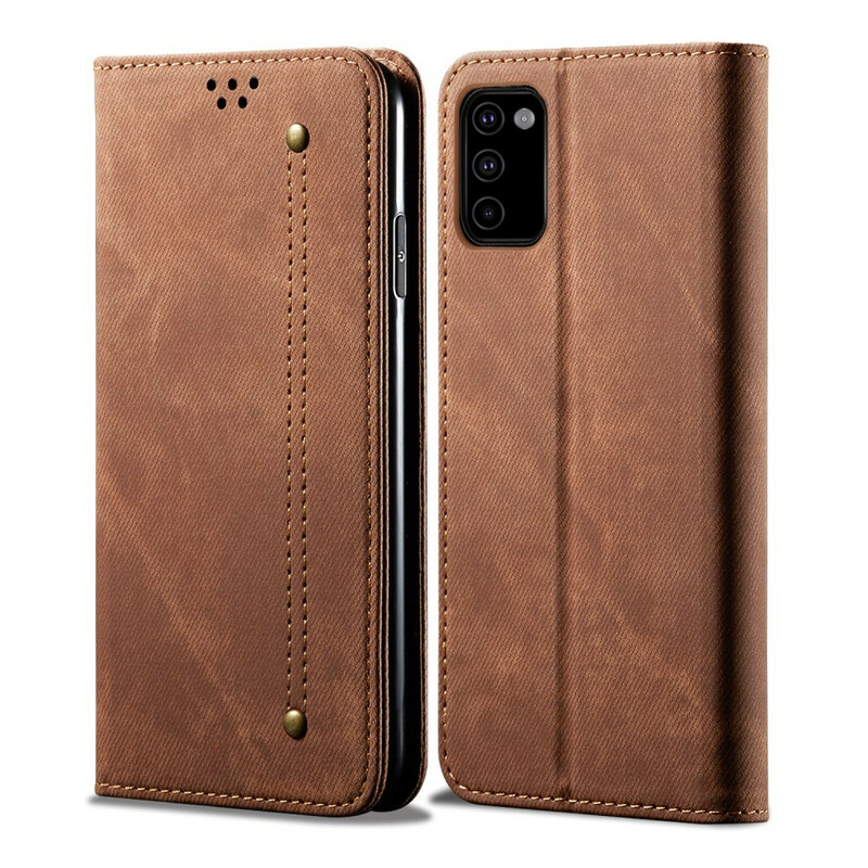 Flip Cover Samsung Galaxy M51 Tissu Jeans Flip Cover Samsung Galaxy M51 Tissu Jeans
