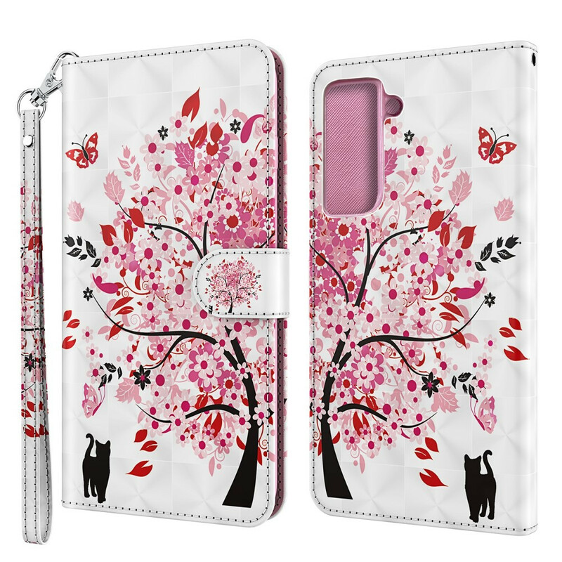 Housse Samsung Galaxy S21 Plus 5G Arbre Rose