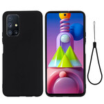 Coque Samsung Galaxy M51 Silicone Liquide avec Lanière Coque Samsung Galaxy M51 Silicone Liquide avec Lanière