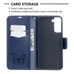 Housse Samsung Galaxy S21 Plus 5G Papillons et Rabat Oblique Housse Samsung Galaxy S21 Plus 5G Papillons et Rabat Oblique