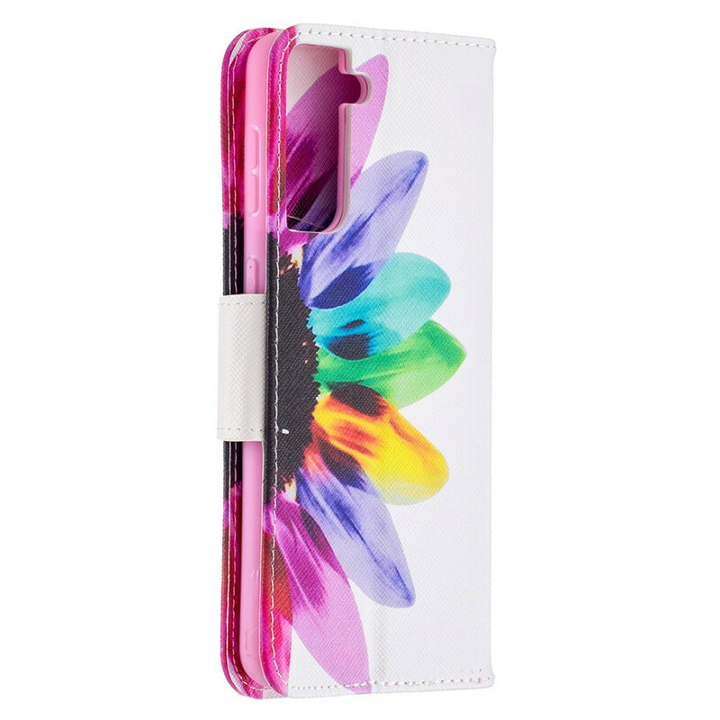 Housse Samsung Galaxy S21 Plus 5G Fleur Aquarelle