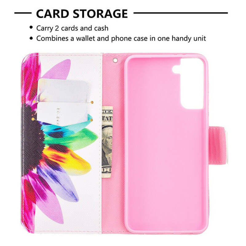 Housse Samsung Galaxy S21 Plus 5G Fleur Aquarelle Housse Samsung Galaxy S21 Plus 5G Fleur Aquarelle