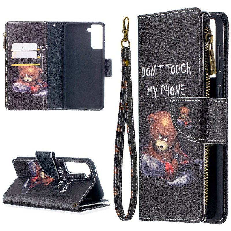 Housse Samsung Galaxy S21 Plus 5G Poche Zippée Ours Housse Samsung Galaxy S21 Plus 5G Poche Zippée Ours