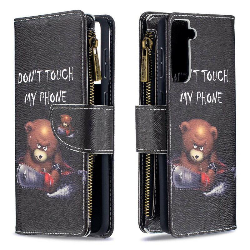 Housse Samsung Galaxy S21 Plus 5G Poche Zippée Ours Housse Samsung Galaxy S21 Plus 5G Poche Zippée Ours