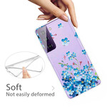 Coque Samsung Galaxy S21 5G Fleurs Bleues Coque Samsung Galaxy S21 5G Fleurs Bleues