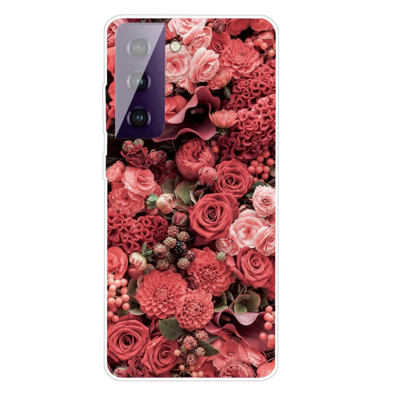 Coque Samsung Galaxy S21 5G Fleurs Intenses