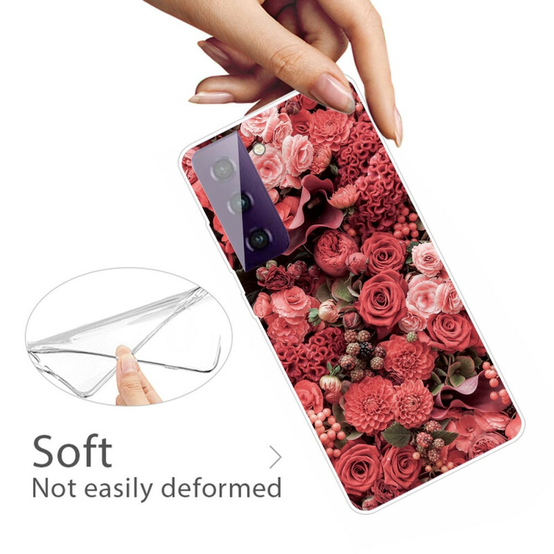 Coque Samsung Galaxy S21 5G Fleurs Intenses