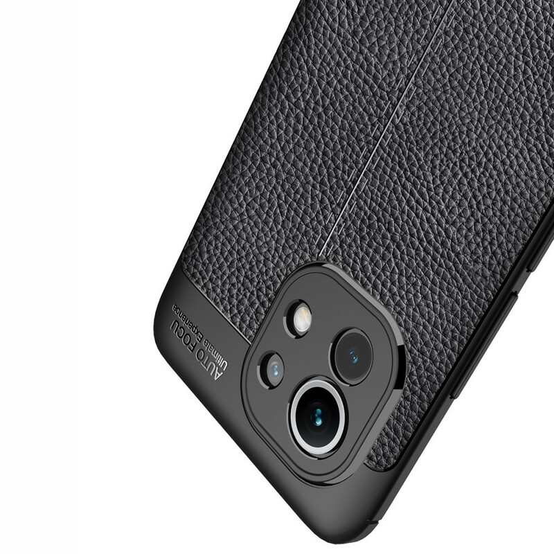 Coque Xiaomi Mi 11 Effet Cuir Litchi Double Line Coque Xiaomi Mi 11 Effet Cuir Litchi Double Line